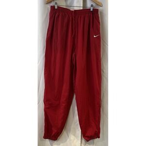 Vintage Nike Pants Men X-Large Red Jogger Track Nylon‎ Ankle Zip 90s Y2k